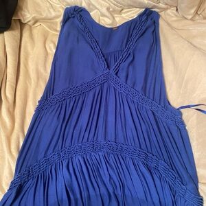 Free People Blue Sleeveless Blouse